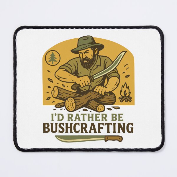 Item preview, I'd Rather Be Bushcrafting Prepper Survival designed and sold by LuminOrb.