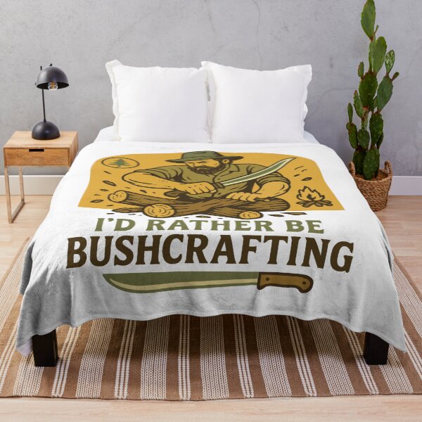 Item preview, I'd Rather Be Bushcrafting Prepper Survival designed and sold by LuminOrb.