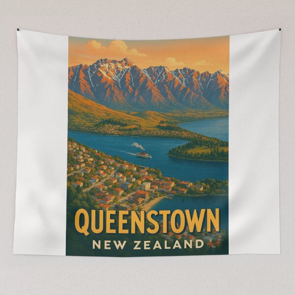 Item preview, Queenstown and The Remarkables at Sunset designed and sold by Places On Earth.