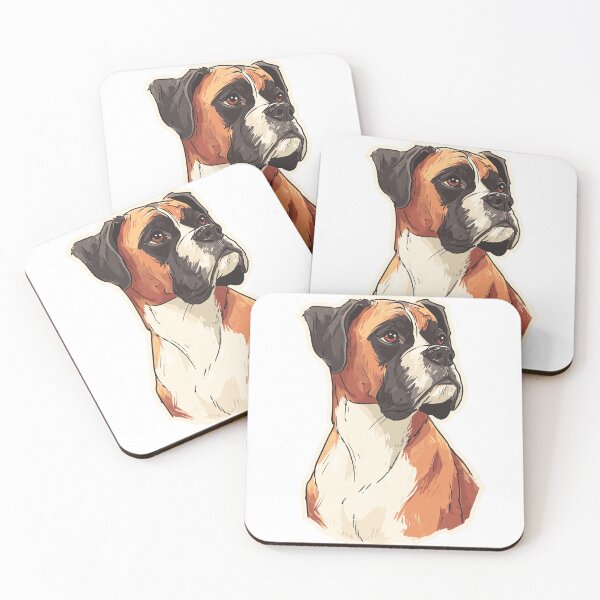 Item preview, Energetic Boxer Dog Art designed and sold by bapupa.
