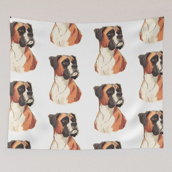 Item preview, Energetic Boxer Dog Art designed and sold by bapupa.