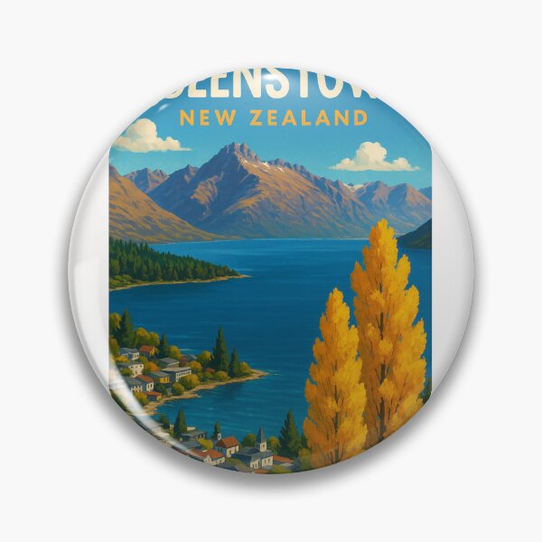 Item preview, Queenstown Autumn View with Golden Trees designed and sold by Places On Earth.