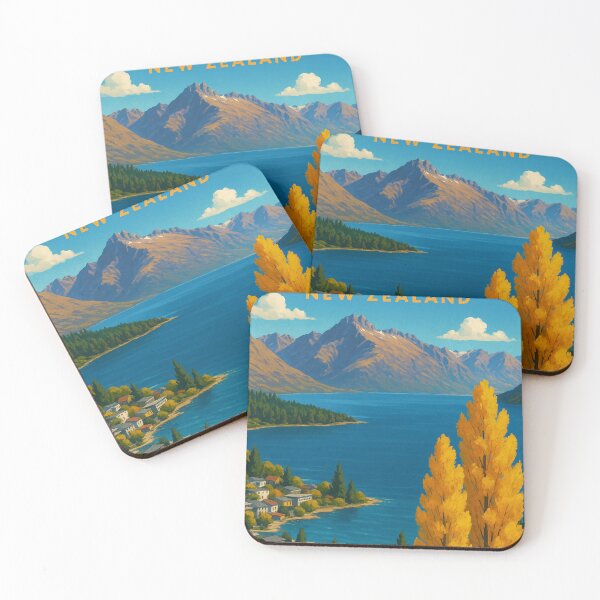 Item preview, Queenstown Autumn View with Golden Trees designed and sold by Places On Earth.