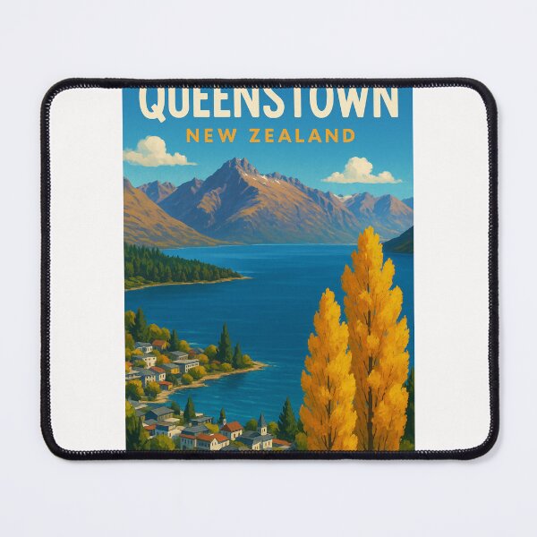 Item preview, Queenstown Autumn View with Golden Trees designed and sold by Places On Earth.