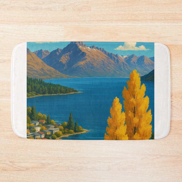 Item preview, Queenstown Autumn View with Golden Trees designed and sold by Places On Earth.