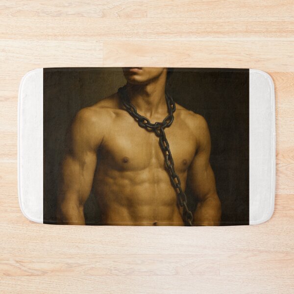 Item preview, Bound Asian Man Masculine Hero with Chains designed and sold by Places On Earth.