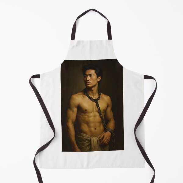 Item preview, Bound Asian Man Masculine Hero with Chains designed and sold by Places On Earth.