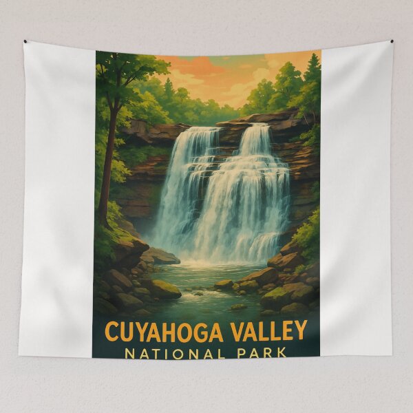 Item preview, Sunset Glow at Brandywine Falls Cuyahoga Valley designed and sold by Places On Earth.