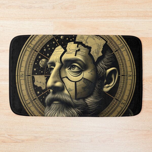 Item preview, Vintage Astrology Mystic Portrait - Celestial Wisdom Clock Face Art designed and sold by AbdS07.