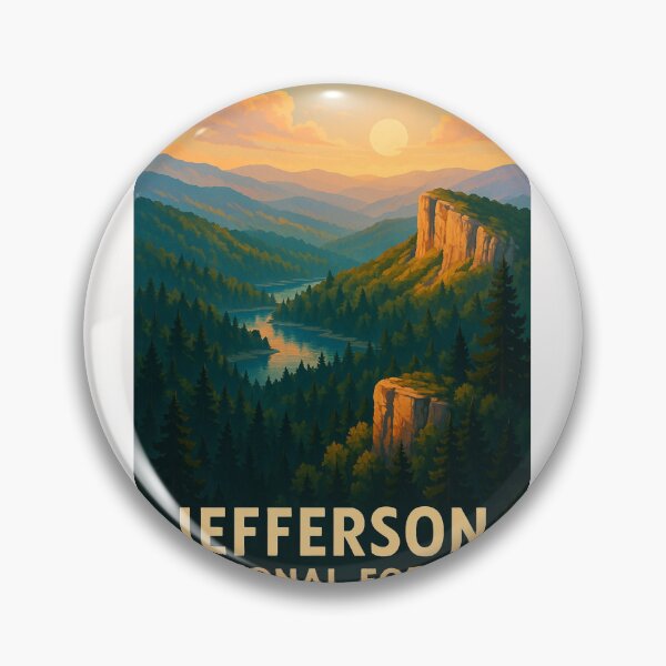 Item preview, Jefferson National Forest Sunset Over Valley designed and sold by Places On Earth.