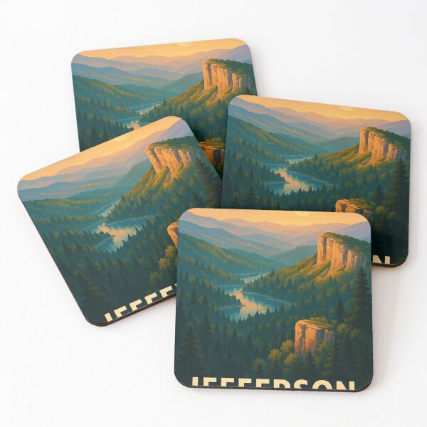 Item preview, Jefferson National Forest Sunset Over Valley designed and sold by Places On Earth.