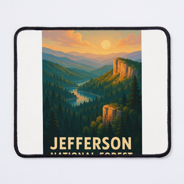 Item preview, Jefferson National Forest Sunset Over Valley designed and sold by Places On Earth.