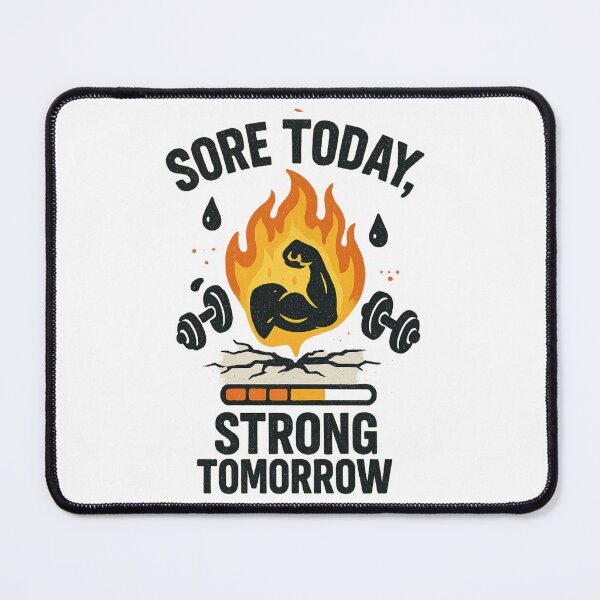Item preview, Sore Today, Strong Tomorrow – Motivational Gym Grind Design designed and sold by Aube11.