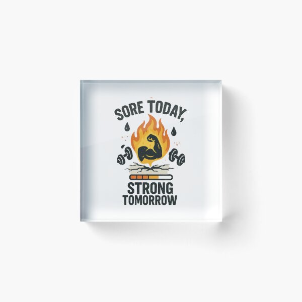 Item preview, Sore Today, Strong Tomorrow – Motivational Gym Grind Design designed and sold by Aube11.