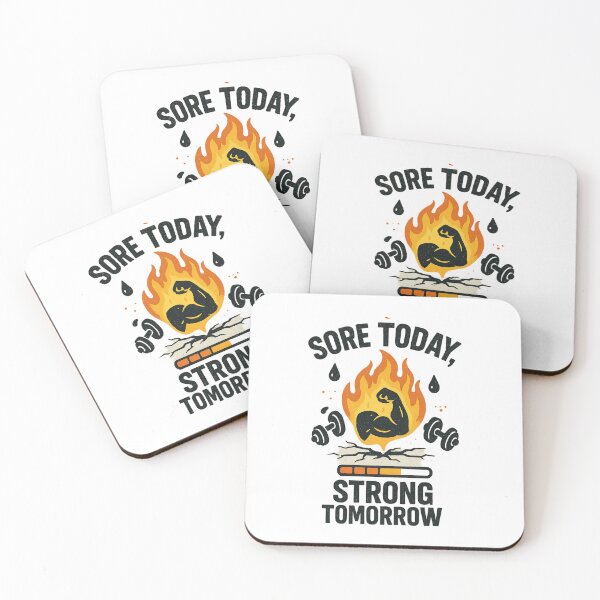 Item preview, Sore Today, Strong Tomorrow – Motivational Gym Grind Design designed and sold by Aube11.