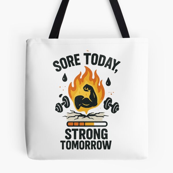 Item preview, Sore Today, Strong Tomorrow – Motivational Gym Grind Design designed and sold by Aube11.
