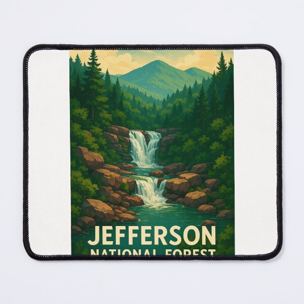 Item preview, Jefferson National Forest Sunset Green designed and sold by Places On Earth.