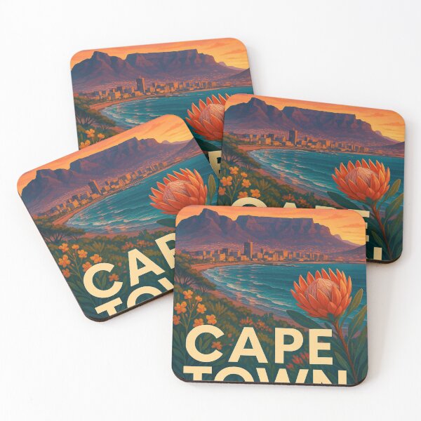 Item preview, Cape Town Coastline with Table Mountain Sunset designed and sold by Places On Earth.