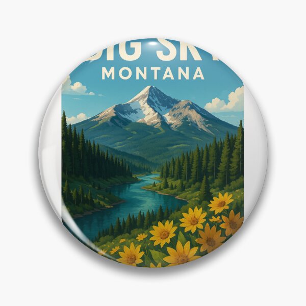 Item preview, Big Sky Montana Winter Peaks and Cabins designed and sold by Places On Earth.