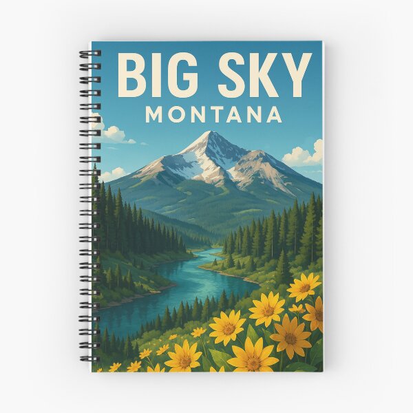 Item preview, Big Sky Montana Winter Peaks and Cabins designed and sold by Places On Earth.
