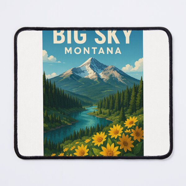 Item preview, Big Sky Montana Winter Peaks and Cabins designed and sold by Places On Earth.