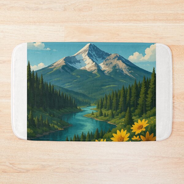 Item preview, Big Sky Montana Winter Peaks and Cabins designed and sold by Places On Earth.