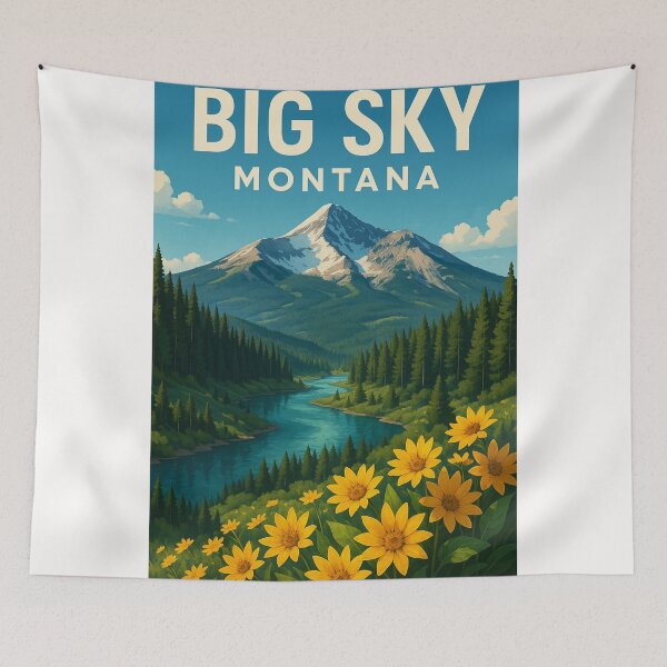 Item preview, Big Sky Montana Winter Peaks and Cabins designed and sold by Places On Earth.