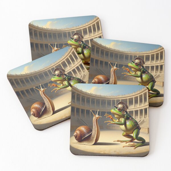 Item preview, Frog and snail Gladiators designed and sold by Vintage Designs +.