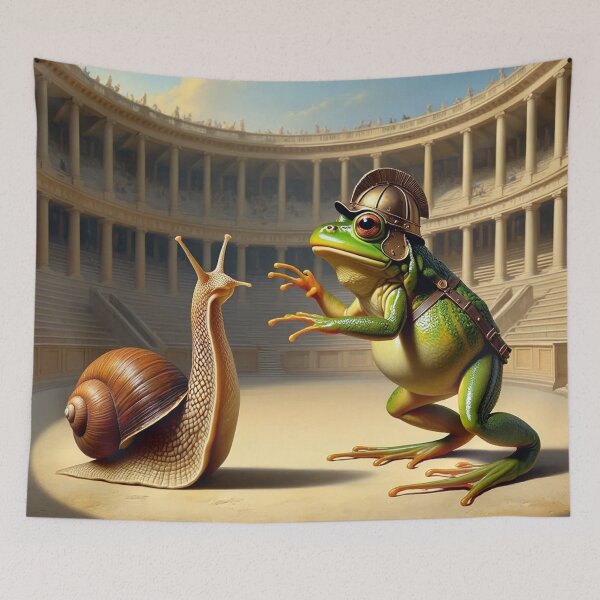 Item preview, Frog and snail Gladiators designed and sold by Vintage Designs +.