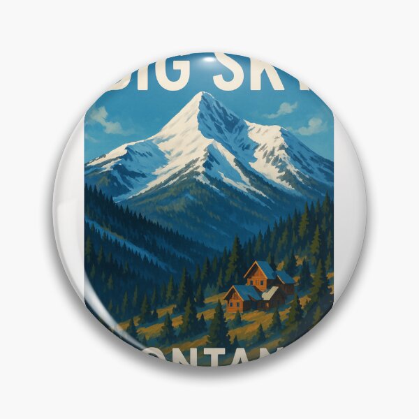 Item preview, Big Sky Montana Winter Peaks and Cabins designed and sold by Places On Earth.
