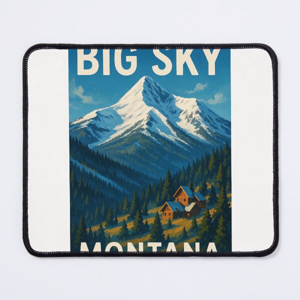 Item preview, Big Sky Montana Winter Peaks and Cabins designed and sold by Places On Earth.