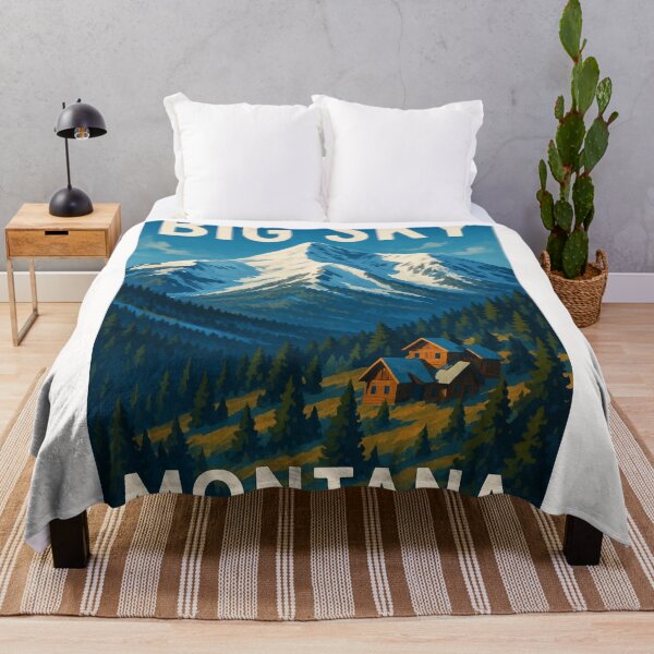 Item preview, Big Sky Montana Winter Peaks and Cabins designed and sold by Places On Earth.