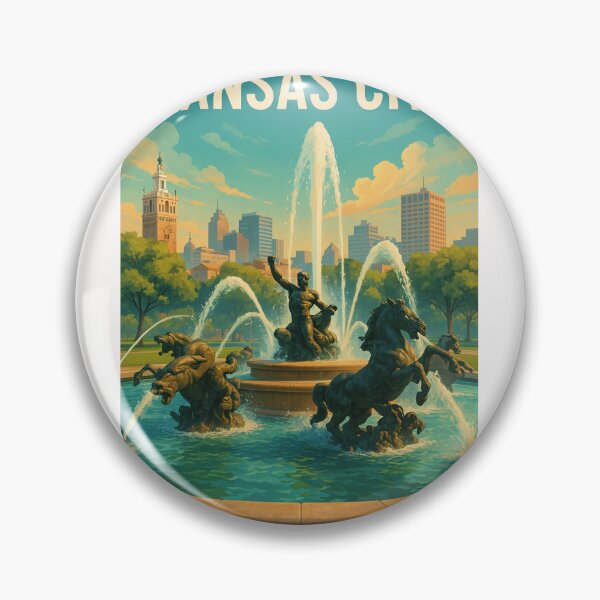 Item preview, Kansas City Fountain and Skyline Scene designed and sold by Places On Earth.
