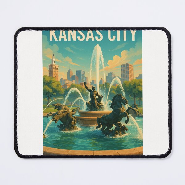 Item preview, Kansas City Fountain and Skyline Scene designed and sold by Places On Earth.