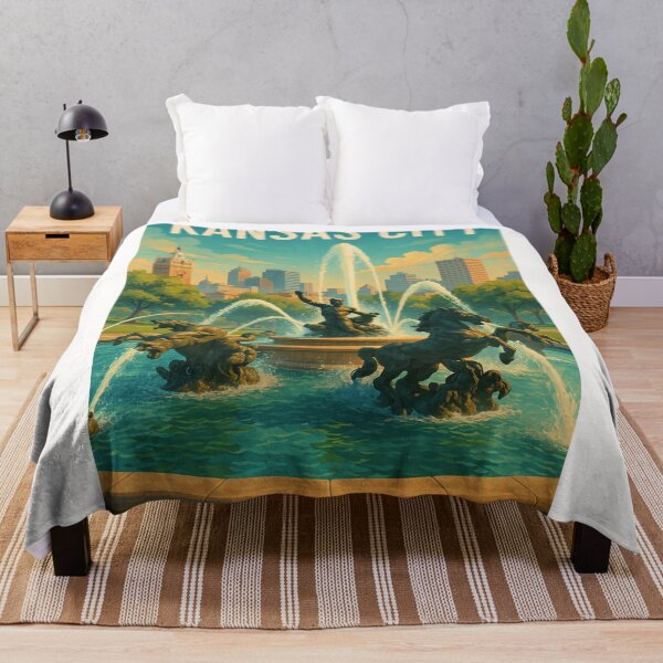 Item preview, Kansas City Fountain and Skyline Scene designed and sold by Places On Earth.