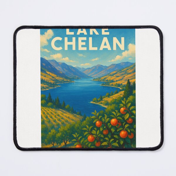 Item preview, Lake Chelan View with Orchards and Mountains designed and sold by Places On Earth.