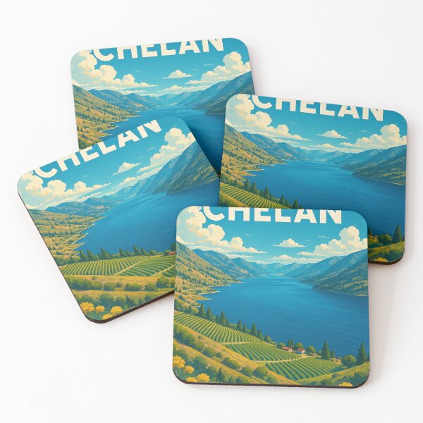 Item preview, Vineyards Overlooking Lake Chelan Washington designed and sold by Places On Earth.