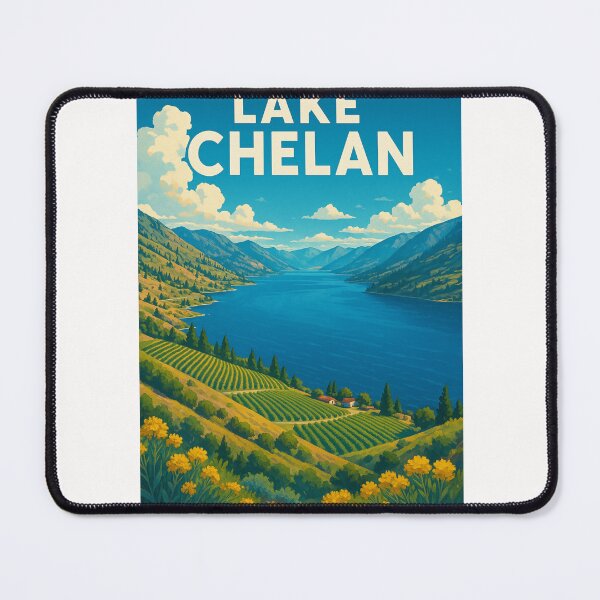 Item preview, Vineyards Overlooking Lake Chelan Washington designed and sold by Places On Earth.