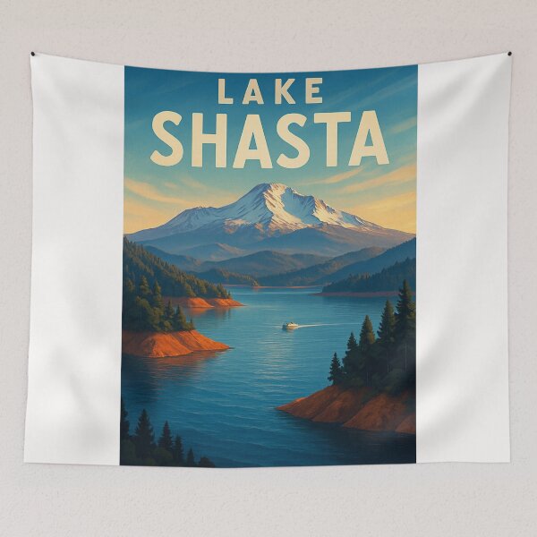 Item preview, Lake Shasta with Snow-Capped Mount Shasta designed and sold by Places On Earth.