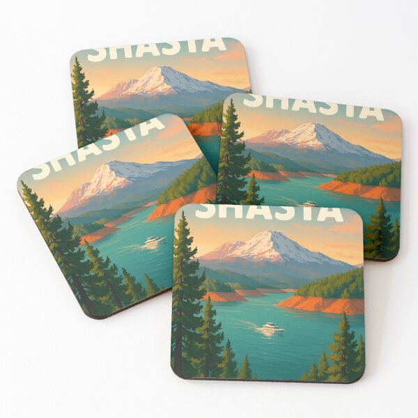 Item preview, Lake Shasta Boat View and Mountain Backdrop designed and sold by Places On Earth.