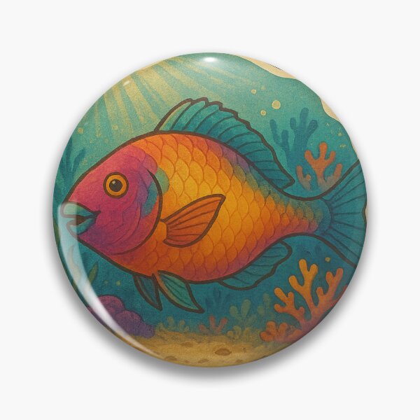 Item preview, Parrotfish Feeding on Coral in Ocean designed and sold by DamioPolArt.