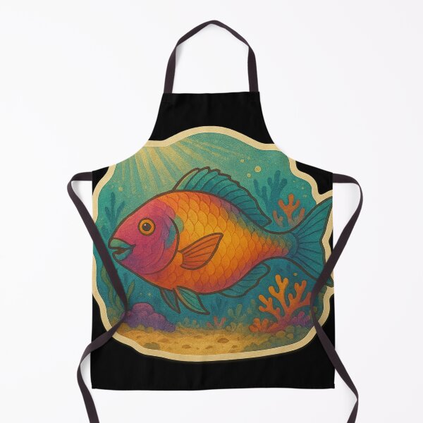 Item preview, Parrotfish Feeding on Coral in Ocean designed and sold by DamioPolArt.