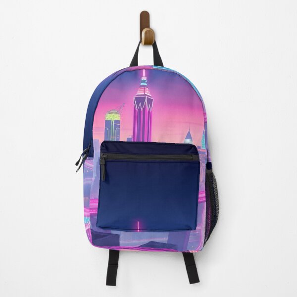 Item preview, Futuristic City Skyline - Neon Cyberpunk Architecture Art designed and sold by AbdS07.