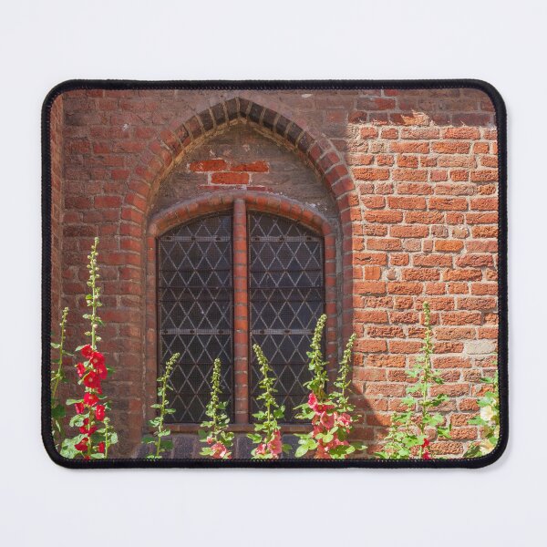 Item preview, Hollyhocks and church windows of St. Nicholas Church, Old Town, Stralsund designed and sold by Torsten Krüger.