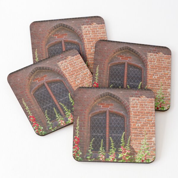 Item preview, Hollyhocks and church windows of St. Nicholas Church, Old Town, Stralsund designed and sold by Torsten  Krüger.