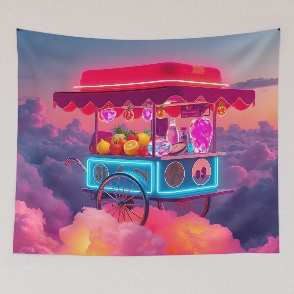 Item preview, Sky Carnival Cart - Dreamy Cloud Food Stand Art designed and sold by AbdS07.