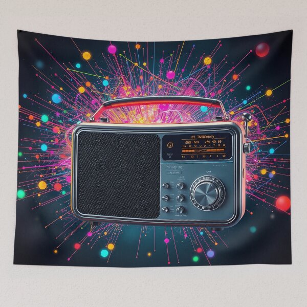 Item preview,  Retro Radio Cosmic - Vintage Electronics Space Art designed and sold by AbdS07.