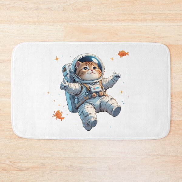 Item preview, cat astronaut floating in space designed and sold by Nimkaew.