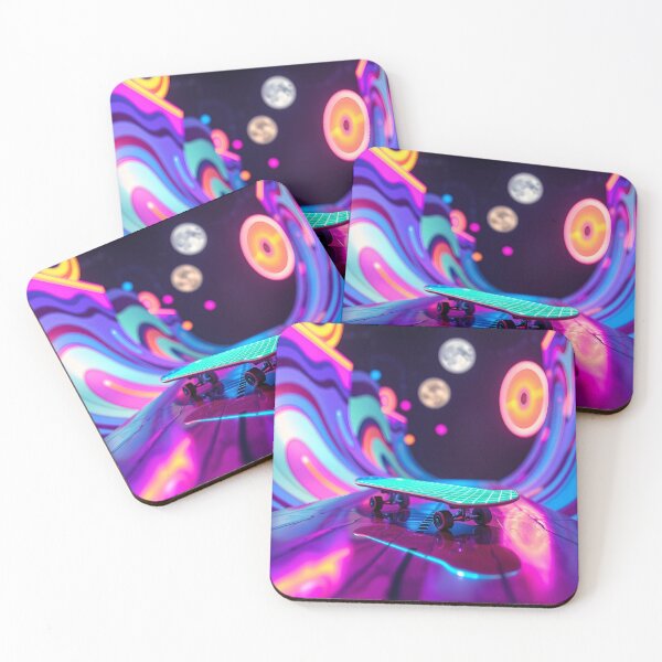 Item preview,  Neon Skateboard Space - Cosmic Skating Adventure Art designed and sold by AbdS07.