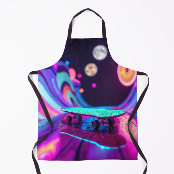 Item preview,  Neon Skateboard Space - Cosmic Skating Adventure Art designed and sold by AbdS07.